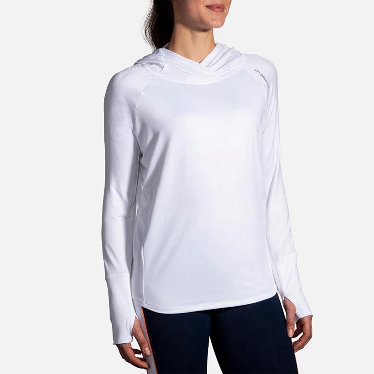 Brooks Dash Running Jackets - Women's - White (36157-TNXH)